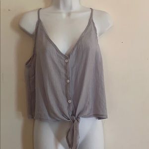 beautiful button up tie tank size large